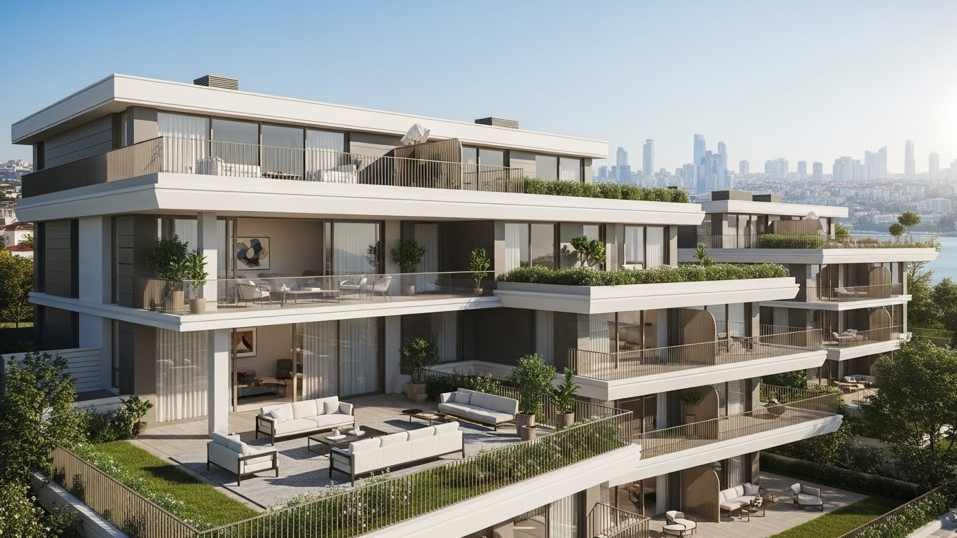 Sarıyer Lüks Satılık Daire | Asist Yeniköy başlığı altında sunulan, şehir manzaralı lüks satılık daire.