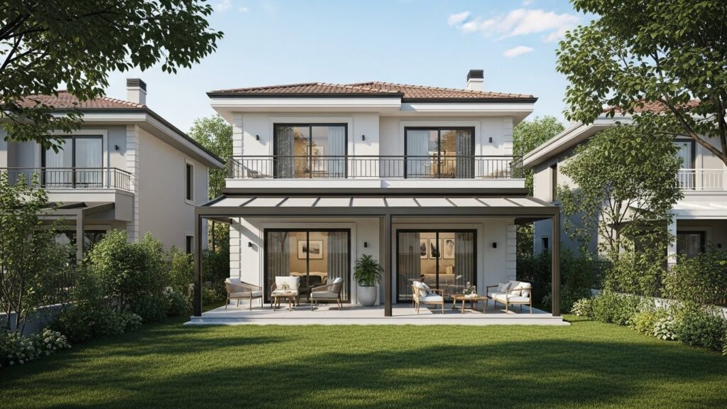 İstanbul Yeniköy Asist bölgesinde yer alan kiralık müstakil evin sunduğu sakin ve ayrıcalıklı yaşam ortamı.